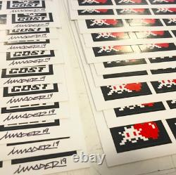Space Invader Signed Sticker Sheet w Stuck Up STICKERS Vol 2 DELUXE SET