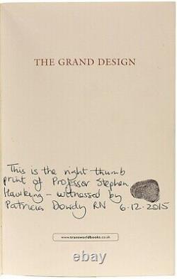 Stephen HAWKING The Grand Design SIGNED WITH THUMB PRINT OF HAWKING