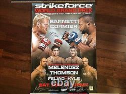 Strikeforce World Grand Prix Barnett Vs Cormier Autograph Signed Poster 98/100
