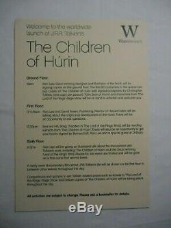 THE CHILDREN OF HURIN J. R. R. Tolkien Deluxe Slipcase TRIPLE SIGNED
