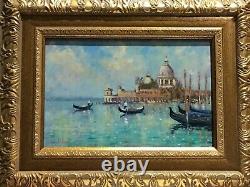 THE GRAND CANAL VENICE. OIL ON BOARD. David Baxter