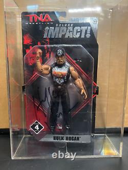 TNA Hulk Hogan Signed Wrestling Deluxe Impact 4 Autographed figure coa & receipt