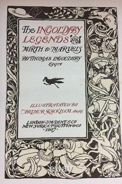 The Ingoldsby Legends Arthur Rackham Signed Ltd Delux Edition 1907- Rare