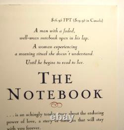 The Notebook by Nicholas Sparks (1996) HC. DJ. First Printing. Signed. Near Fine+