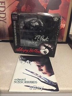 Tim Burton & Todd Mcfarlane SIGNED Deluxe Boxset Figure Movie Maniacs Spawn MIB