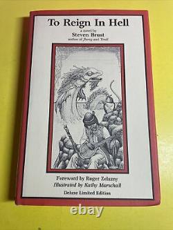 To Reign In Hell Steven Brust Signed Deluxe Limited Edition 1984 1st Edition MS