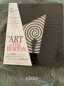 Unopened The Deluxe Art of Tim Burton Book sealed, signed, lithograph incl