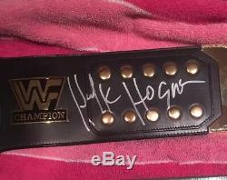 WWF Signed Deluxe Hulk Hogan Winged Eagle Heavyweight Belt Wrestling WWE With COA