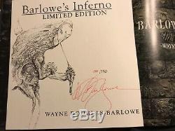 Wayne Barlowe's Inferno Deluxe Leather Ltd Ed 1/250 with Signed