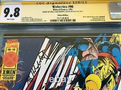 Wolverine #90 Deluxe Marvel CGC SS 9.8 NM/MT Signed by Kubert, Hildebrandt
