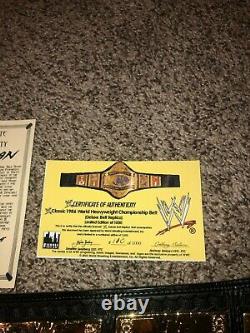 Wwe Wwf Hulk Hogan Autographed Hogan 86 Figs Inc Replica Deluxe Belt 110/1000