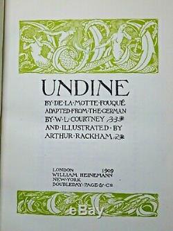 1909 Ondine Arthur Rackham Signé Limited Edition Deluxe Illustré Fairy Tale