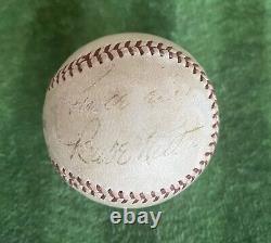 1937 Babe Ruth Secrétaire Signé Sinclair Baseball Grand Prix Giveaway Très Rare