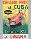 1958 Grand Prix De L'affiche De L'événement Cuba, Dédicacé Par Fidel Castro, De Nombreuses Course
