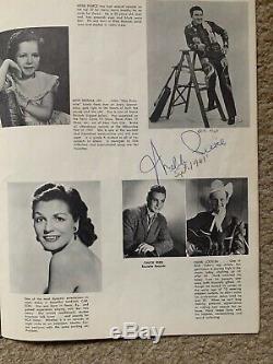 1960 Louvin Brothers George Jones Marty Robbins Signé Programme Grand Ole Opry
