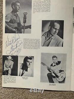 1960 Louvin Brothers George Jones Marty Robbins Signé Programme Grand Ole Opry