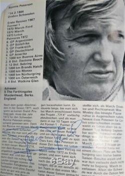 31 Signé Formule Formel Gp Grand Prix Autographs Autogramme Cevert, Pace, Etc.