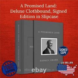 A Promised Land Deluxe Signed Edition Par Barack Obama Confirmé Fast Free Ship