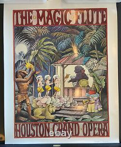 Affiche Signée Maurice Sendak La Flûte Magique Houston Grand Opera