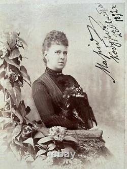 Antique Impérial Russe Signé Photo Grand-duchesse Maria Romanov Coburg 1892