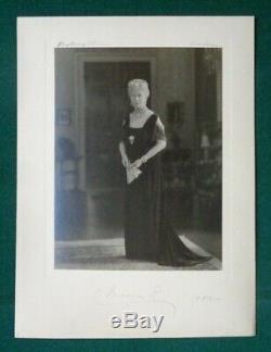 Antique Royale Présentation Photo Dédicacée Queen Mary Deuil Grande-duchesse Tiara