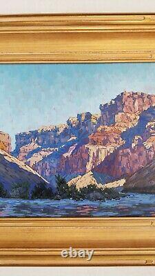 Artiste Californien Rey. Fine Peinture À L’huile Grand Canyon Paysage Plein Air Signé