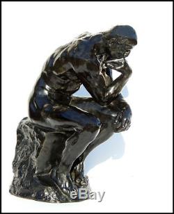 Auguste Rodin Rare Sculpture Bronze Penseur Le Grand Penseur Signé Création