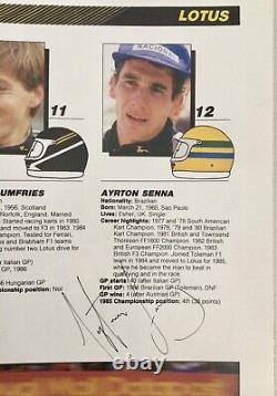 Ayrton Senna Signé À La Main 1986 Programme De Grand Prix D'australie