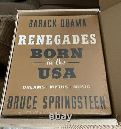 Barack Obama Bruce Springsteen Signé Livre Deluxe Renegades Prêts À Expédier