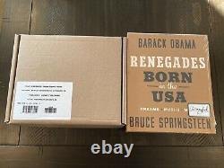 Barack Obama Bruce Springsteen Signed Renegades Deluxe Livre De Première Édition Scellé
