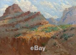 Benjamin Brown -grand Canyon Oil Peinture- Impressionist Important