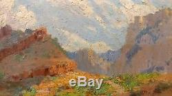 Benjamin Brown -grand Canyon Oil Peinture- Impressionist Important
