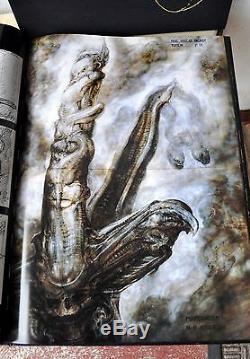 Biomécanique H G Giger Deluxe Leather Le1 / 300 Signé Litho Necronomicon Qliphoth