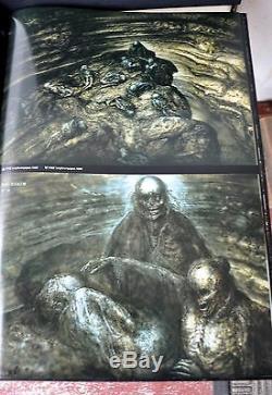 Biomécanique H G Giger Deluxe Leather Le1 / 300 Signé Litho Necronomicon Qliphoth