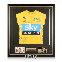 Bradley Wiggins Signés Tour De France 2012 Jersey Cadre Deluxe Memorabilia