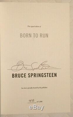 Bruce Springsteen Born To Run Book Edition Deluxe Autographié Signé