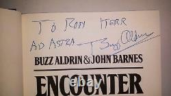 Buzz Aldrin Signé Rencontre Livre Avec Tibre Autographe Première Edition Jsa + Photo