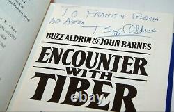 Buzz Aldrin Signed Book Encounter With Tibre Couverture Rigide 1ère Édition Autograph Jsa