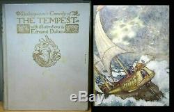C1908 La Tempête Dulac Signé Deluxe Edmund Ltd Edition! Rare Livre Antique