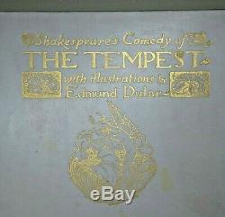 C1908 La Tempête Dulac Signé Deluxe Edmund Ltd Edition! Rare Livre Antique