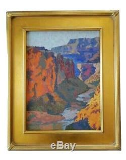 Californie Artiste Rey. Peinture À L'huile Grand Canyon Du Sud-ouest Paysage Plein Air