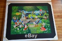 Carl Barks Disney Surprise Party À La Mémoire Du Lac De Luxe & # Signé Serigraph 35/50