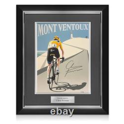 Chris Froome a signé une œuvre d'art cycliste de la victoire sur le Mont Ventoux. Cadre de luxe