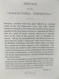Collectanea Hermetica Par William Wynn Westcott / Signé, Cuir Deluxe Bound
