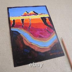 Conrad Buff Grand Canyon River Impressionniste Arizona Desert Estate Stamp Signé