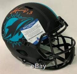 Dan Marino Signé Riddell Dolphins Full Speed ​​taille Eclipse Deluxe Casque Bas Itp