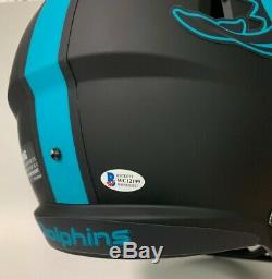 Dan Marino Signé Riddell Dolphins Full Speed ​​taille Eclipse Deluxe Casque Bas Itp