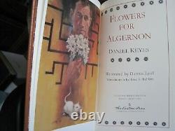 Daniel Keyes A Signé Des Fleurs Pour Algernon Easton Press Deluxe Ed. Cuir Neuf