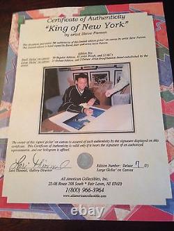 Derek Jeter a signé l'édition limitée de luxe Giclee sur toile. Le roi de New York