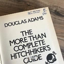 Douglas Adams 1987 Plus Que Complet Hitchhiker's Guide Leather Longmeadow Pres